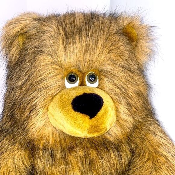 A&A Plush Inc Vintage Brown Black Bear Plush Stuffed Animal 15" 1992 Furry Soft - Picture 11 of 12